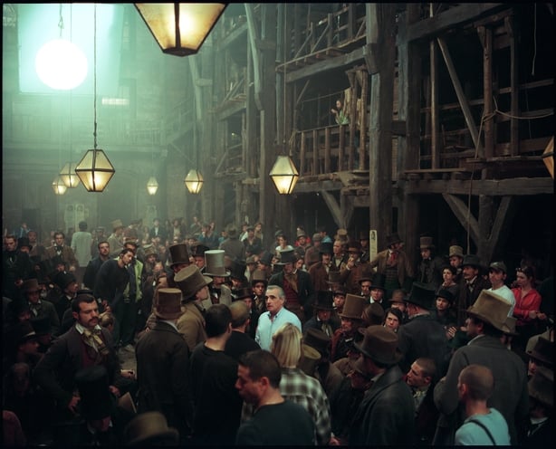 Martin Scorsese on the set of Gangs of New York