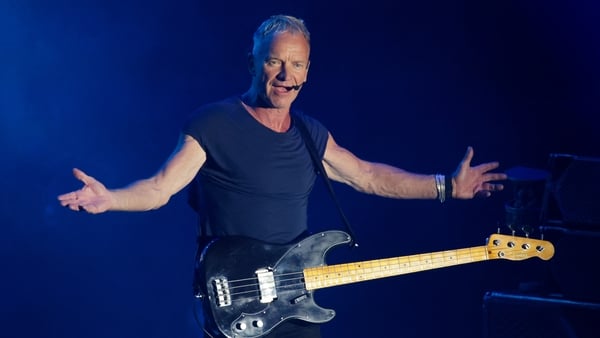 Sting performs on stage during the 40th edition of Francofolies de la Rochelle 2024, in La Rochelle, southwestern France, on 10 July, 2024
