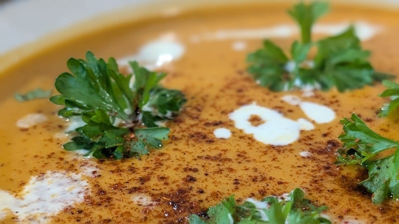 Trisha's curried pumpkin soup: Today