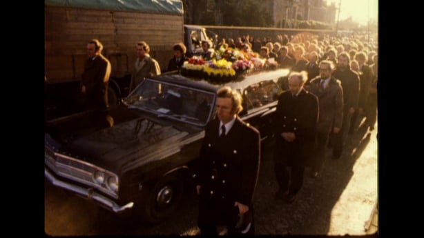 The funeral procession for John Hayes