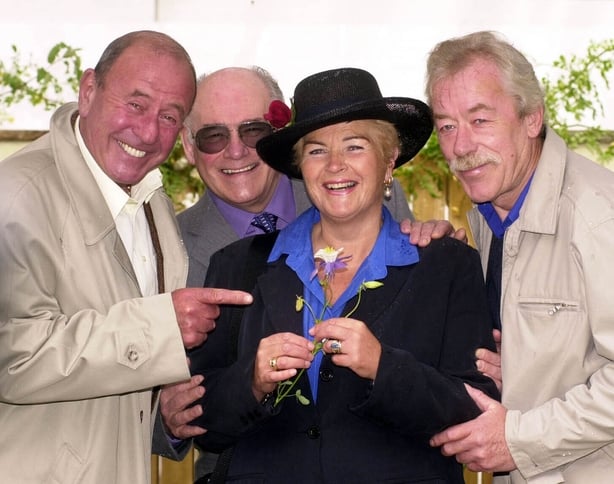 File photo dated 21/05/00 of (left to right) Mike Reid, Tony Caunter, Pam St Clement and Lesley Schofield, at the Chelsea Flower Show in London. Tony Caunter, who played Roy Evans in EastEnders, has died at the age of 88, his family have announced. Issue date: Tuesday October 14, 2025. PA Photo. Pho