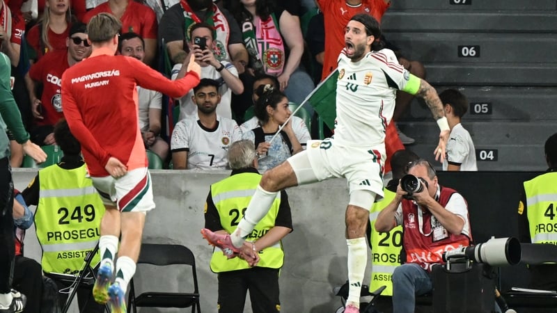 Dominik Szoboszlai celebrates his late equaliser in Lisbon