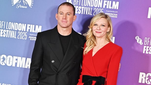 Roofman co-stars Channing Tatum and Kirsten Dunst pictured on the red carpet