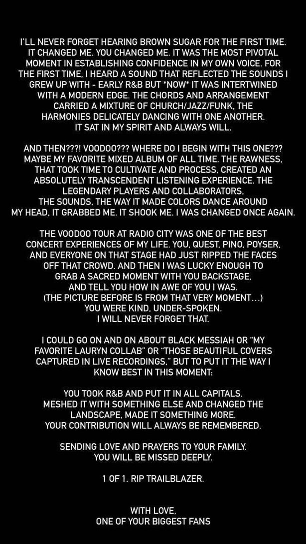 Singer justin timberlake pays tribute to late rapper on social media