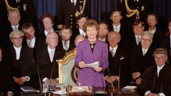 Image showing Mary Robinson at her presidential inauguration in 1990