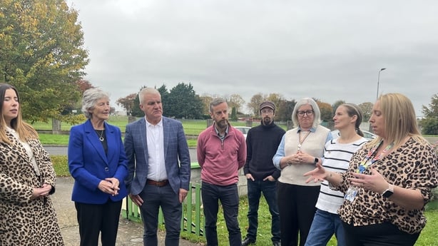 Presidential candidate Catherine Connolly meets staff at Trim Family Resource Centre