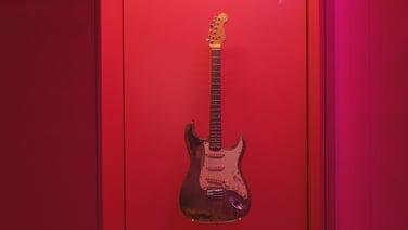 Rory Gallagher's guitar in new Collins Barracks display