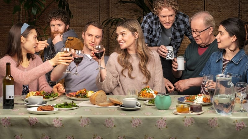 Reunion stars (L-R) Venetia Bowe, Ian-Lloyd Anderson, Desmond Eastwood, Catherine Walker, Leonard Buckley, Stephen Brennan and Simone Collins