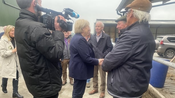 Heather Humphreys speaking to farmers
