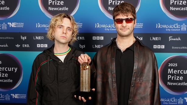 Conor Deegan and Grian Chatten during 2025 Mercury Prize