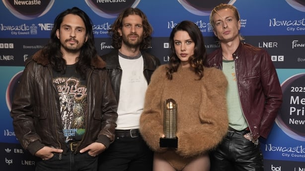 Wolf Alice arriving for the 2025 Mercury Music Prize awards show,