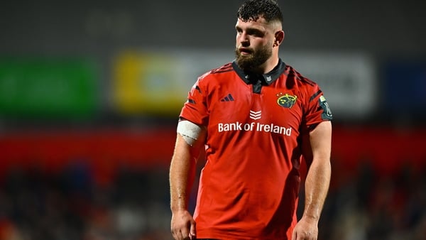 10 October 2025; Michael Milne of Munster during the United Rugby Championship match between Munster and Edinburgh at Virgin Media Park in Cork. Photo by Shauna Clinton/Sportsfile