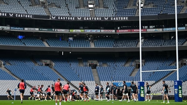16 October 2025; A general view inside the stadium during a Leinster Rugby captain's run at Croke Park in Dublin. Photo by Seb Daly/Sportsfile