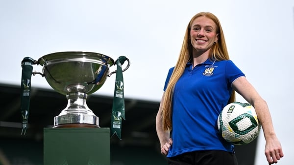 Kelly Brady of Athlone Town poses for a portrait during the Sports Direct Women's Cup Final media day at Tallaght Stadium