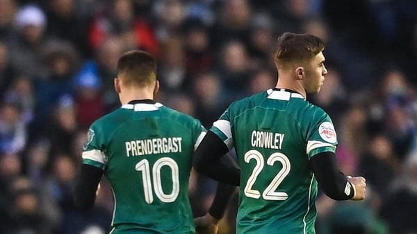 Jack Crowley and Sam Prendergast of Ireland during the Guinness Six Nations Rugby Championship match between Scotland and Ireland at Scottish Gas Murrayfield Stadium in Edinburgh, Scotland. Jack Crowley and Sam Prendergast of Ireland during the Guinness Six Nations Rugby Championship match between Scotland and Ireland at Scottish Gas Murrayfield Stadium in Edinburgh, Scotland.