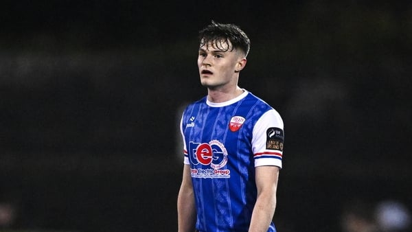 Mark Byrne of Treaty United during the SSE Airtricity Men's Premier Division match between Dundalk and Treaty United at Oriel Park in Dundalk, Louth.