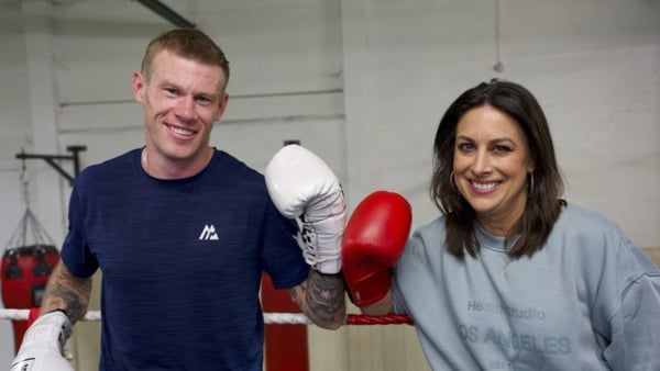 Lucy Kennedy picrured with Irish football player James McLean