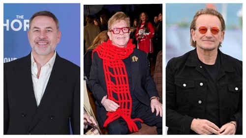 David Walliams, Elton John and Bono