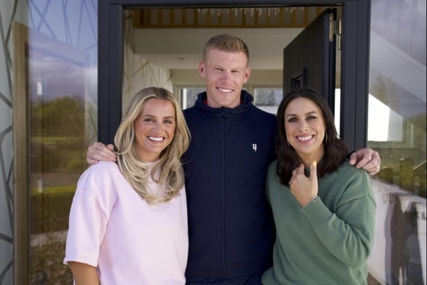 Lucy Kennedy pictured with James McClean and his wife Erin
