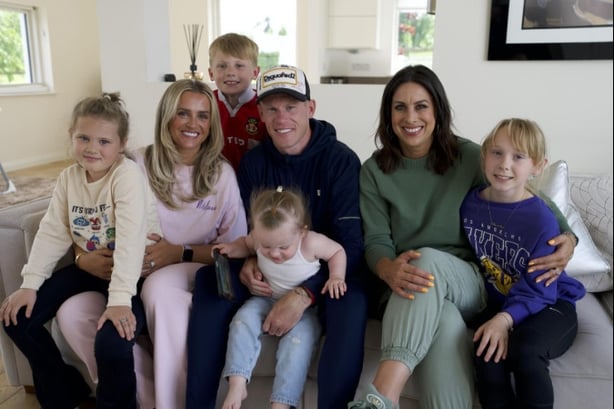 Lucy Kennedy picrured with Irish football player James McClean