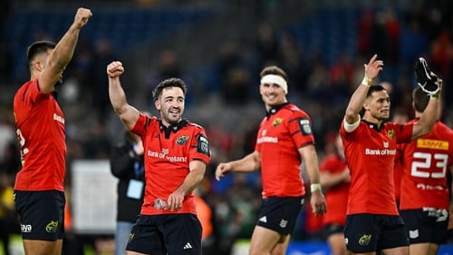 Munster players celebrate their win