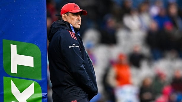 18 October 2025; Munster head coach Clayton McMillan Clayton McMillan before the United Rugby Championship match between Leinster and Munster at Croke Park in Dublin. Photo by Seb Daly/Sportsfile