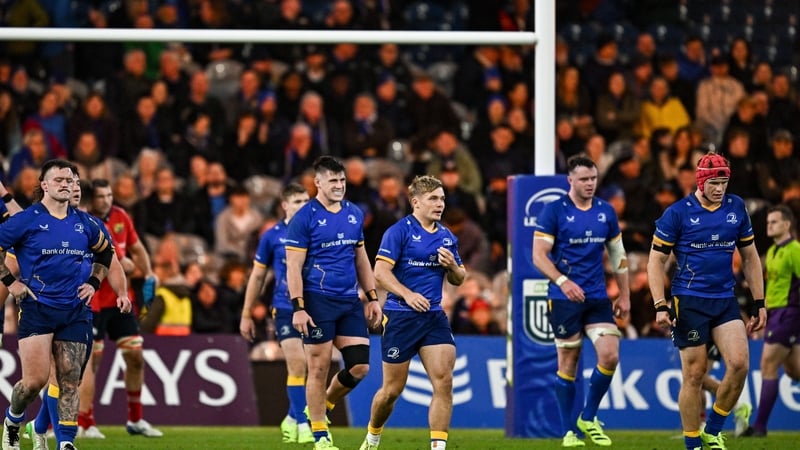 Leinster's players react to their defeat