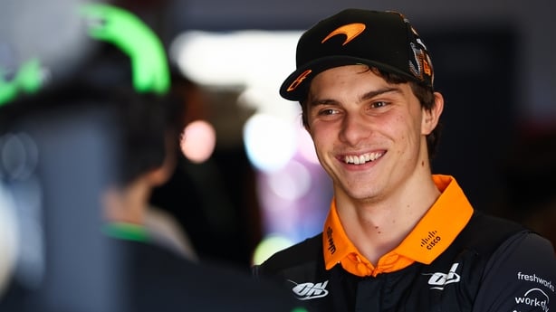 AUSTIN, TEXAS - OCTOBER 19: Oscar Piastri of Australia and McLaren on the drivers parade prior to the F1 Grand Prix of United States at Circuit of The Americas on October 19, 2025 in Austin, Texas. (Photo by Peter Fox/Getty Images)
