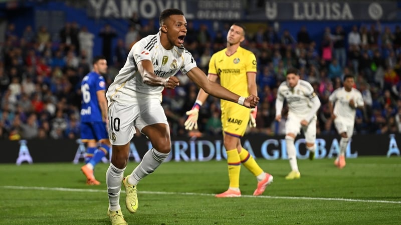 Kylian Mbappe scored a winner in the 80th minute to put Real Madrid top of LaLiga