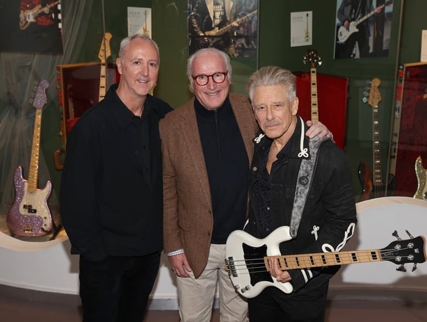 U2 bassist pictured at exhibition