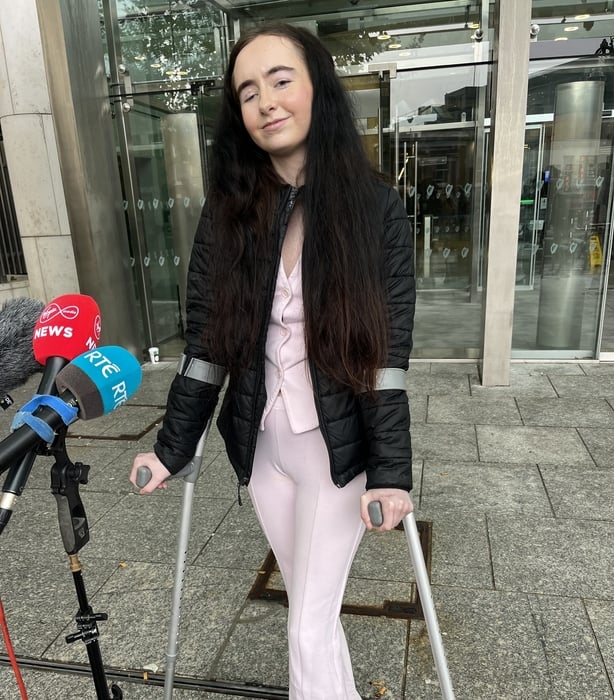 Niamh Kelly outside the Central Criminal Court in Dublin following the sentencing hearing