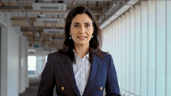 A photo issued by Channel 4 from Will AI Take My Job? Dispatches of artificial intelligence (AI) presenter Aisha Gaban