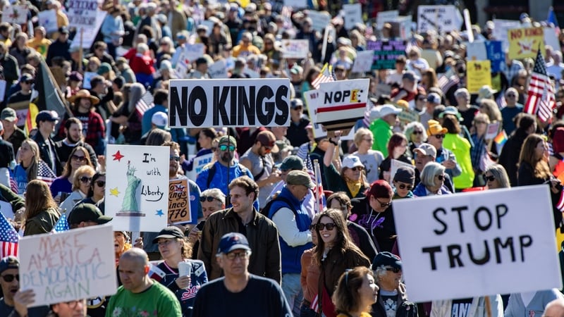 A total of 2,600 rallies were held as part of the 'No Kings' protests across the US last weekend
