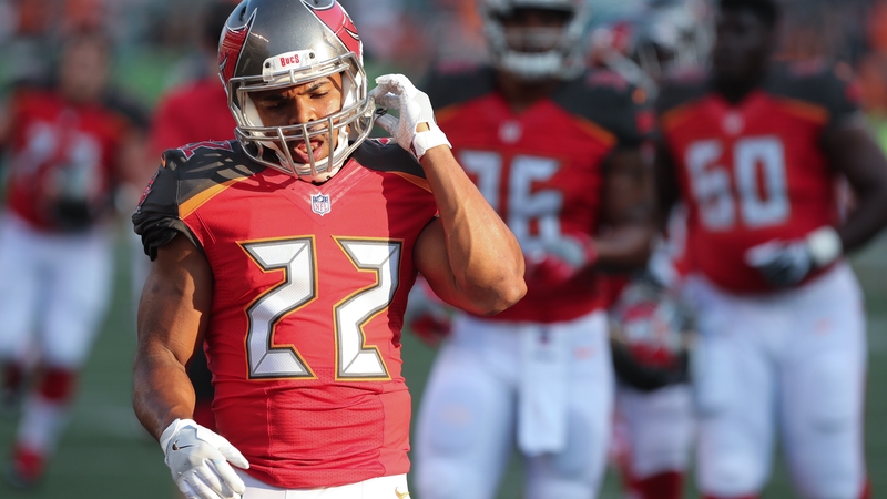 Doug Martin (22) played for the Tampa Bay Buccaneers from 2012-17