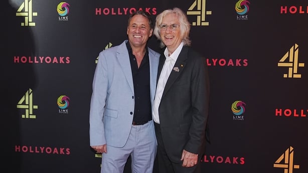 Nick Pickard and Phil Redmond attend the Hollyoaks 30th anniversary celebration at St George's Hall, Liverpool on 20 October 2025