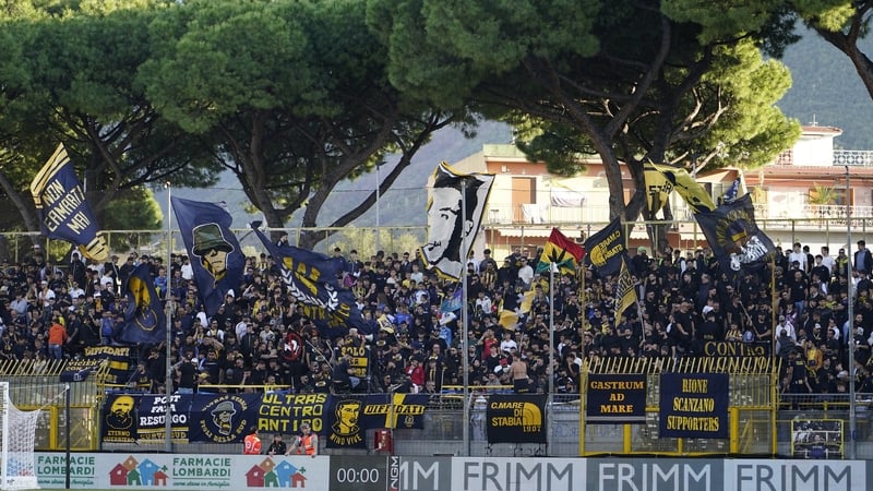 SS Juve Stabia fans backing their team against US Avellino last weekend