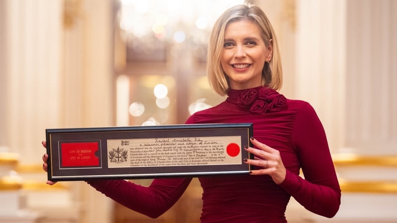 Countdown presenter Rachel Riley after receiving the Freedom of the City of London at The Mansion House in London Photo: James Manning/PA Wire