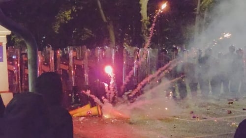 Fireworks were directed towards the gardaí during the disorder in Citywest