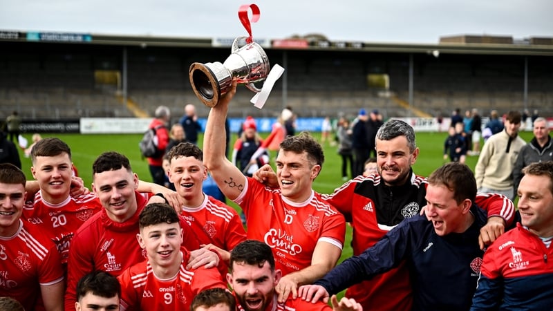 Shane O'Donnell with the Canon Hamilton Cup after Éire Óg's county triumph