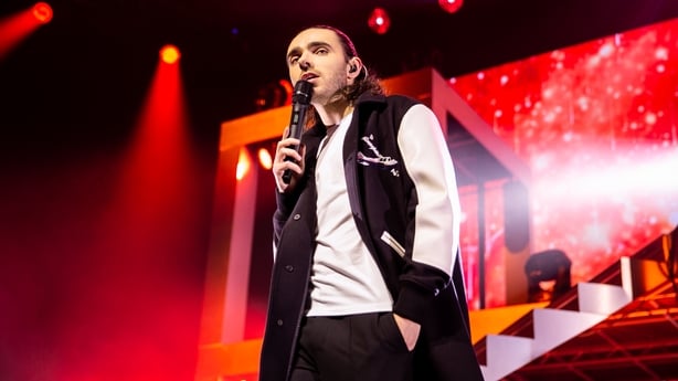Nathan Sykes performing onstage