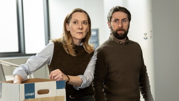 Cathy Belton as Norah Dillon and Aaron Monaghan as Sean Prendergast Photo Credit: Michel Vertongen/AcornTV