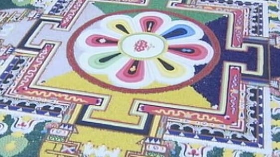 Buddhist mandala sand sculpture, 2000