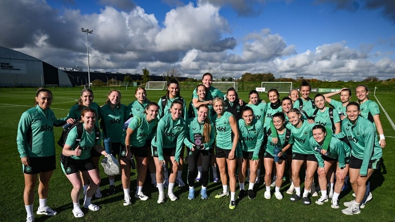 Kelly Brady was presented with the award after Republic of Ireland training