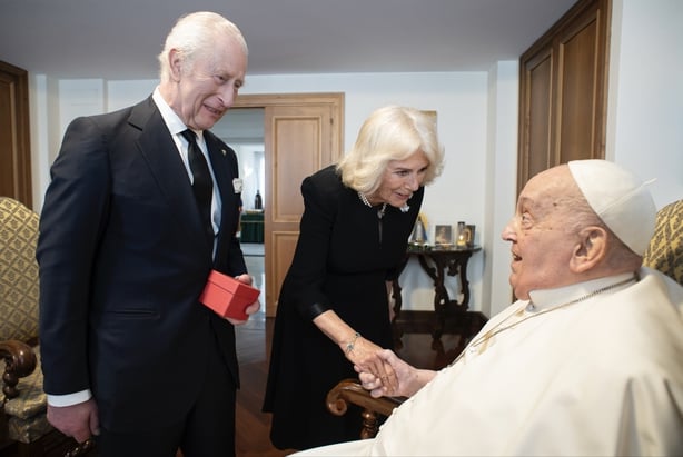 King Charles and Queen Camilla met Pope Francis privately days before he died