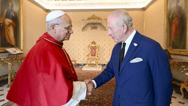 Pope Leo XVI meets with King Charles III in the vatican