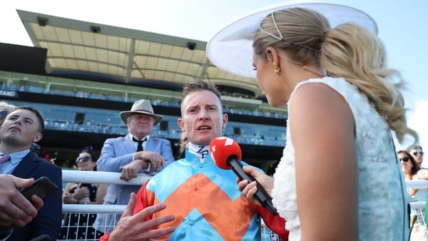 SYDNEY, AUSTRALIA - OCTOBER 18: Zac Purton riding Ka Ying Rising win Race 7 The TAB Everest during Sydney Racing at Royal Randwick Racecourse on October 18, 2025 in Sydney, Australia. (Photo by Jeremy Ng/Getty Images)