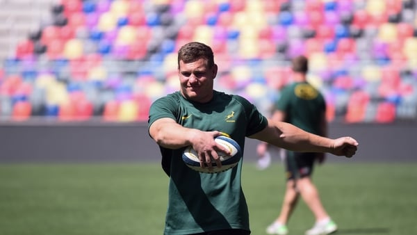 SANTIAGO DEL ESTERO, ARGENTINA - SEPTEMBER 20: Jan-Hendrik Wessels of South Africa during the South Africa national men's rugby team captain's run at Estadio Unico Madre de Ciudades on September 20, 2024 in Santiago del Estero, Argentina. (Photo by Luis S