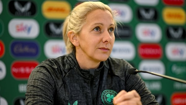 23 October 2025; Head coach Carla Ward during a Republic of Ireland women media conference at the Aviva Stadium in Dublin. Photo by Stephen McCarthy/Sportsfile