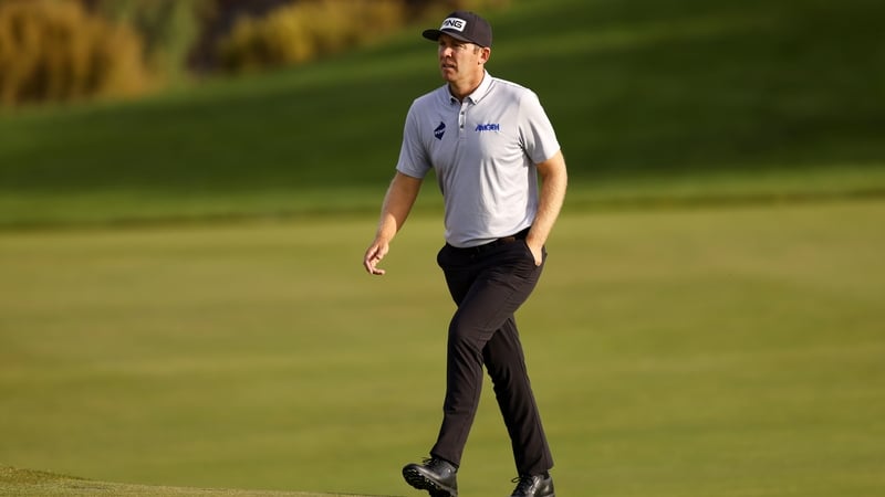 Seamus Power walks on the third green during the first round of the Bank of Utah Championship