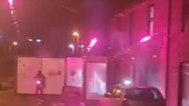 Image of people attacking international protection centre in Dublin